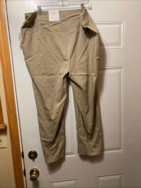 Roz & Ali Tan Stretch Pants 20W NWT